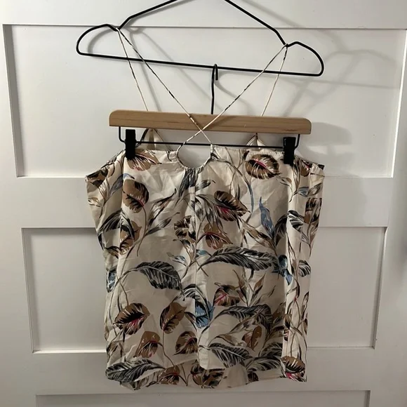 MADEWELL | GUC Strappy Flowy Fall Colored Botanical Tank Top L - Picture 6 of 7